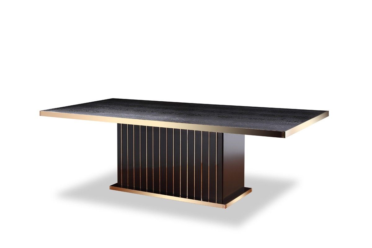 A&X Talin Modern Black Crocodile & Rosegold Dining Table VGUNCC842-240