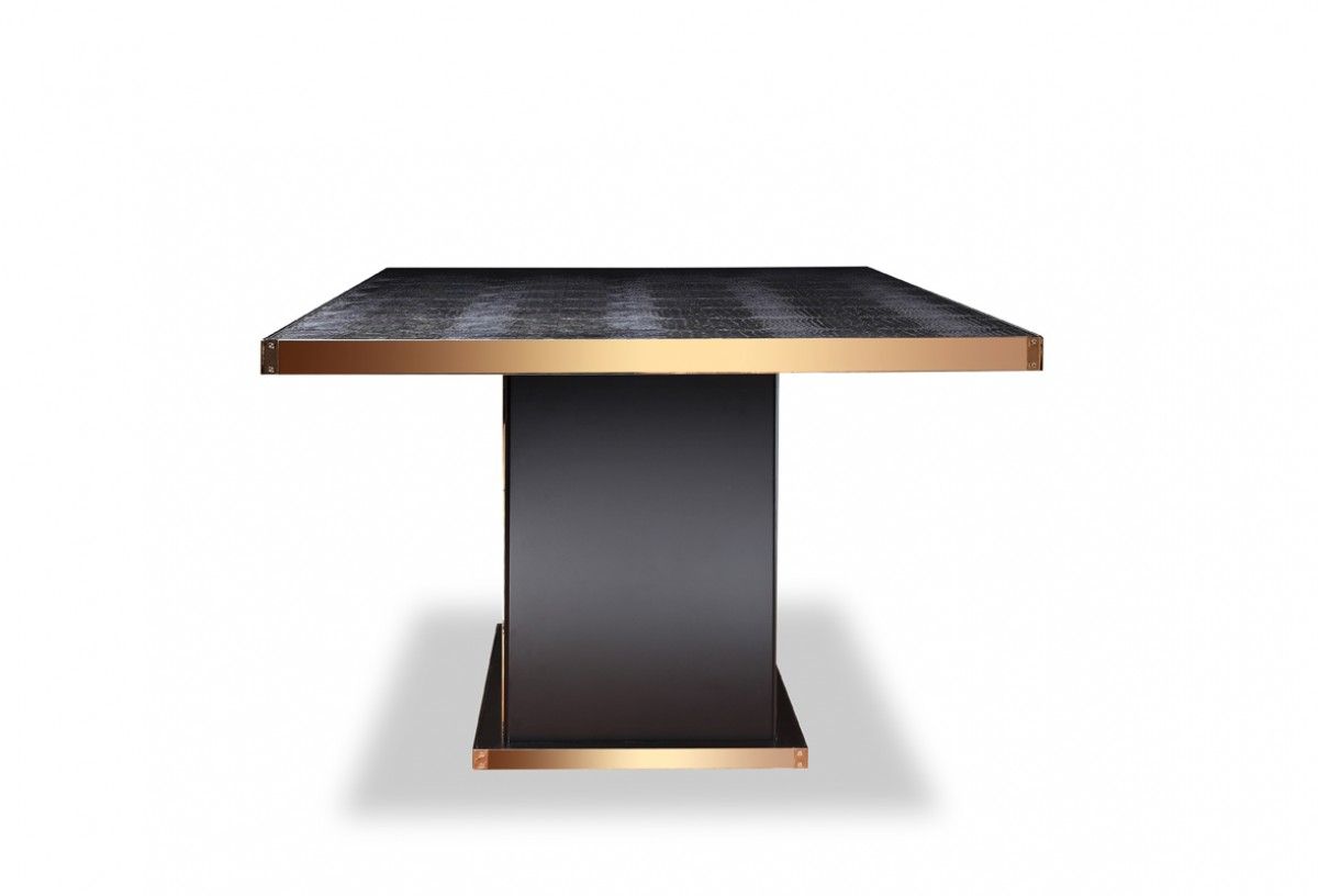 A&X Talin Modern Black Crocodile & Rosegold Dining Table VGUNCC842-240