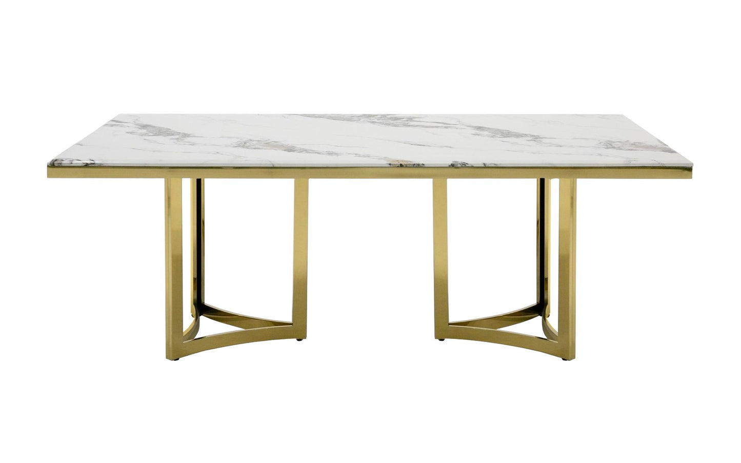 Modrest Loomis - White Marble & Gold Dining Table VGZAT1301