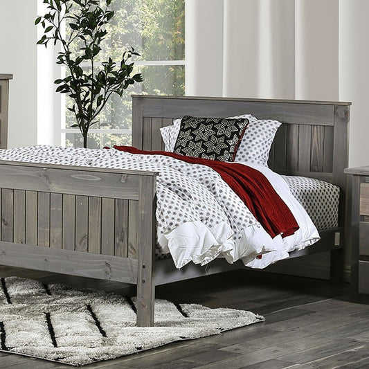 FOA ROCKWALL Rustic Weathered Gray Bed AM7973