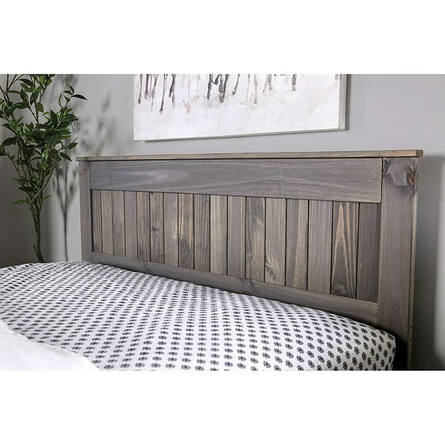 FOA ROCKWALL Rustic Weathered Gray Bed AM7973