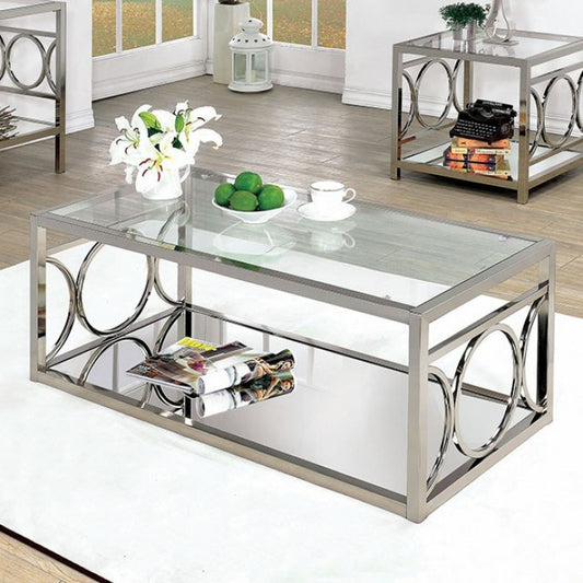 RYLEE Contemporary Chrome Coffee Table CM4166CRM-C