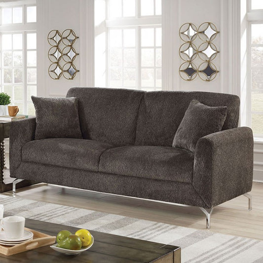 FOA LAURITZ Transitional Dark Gray Linen-like Fabric Sofa CM6088DG-SF