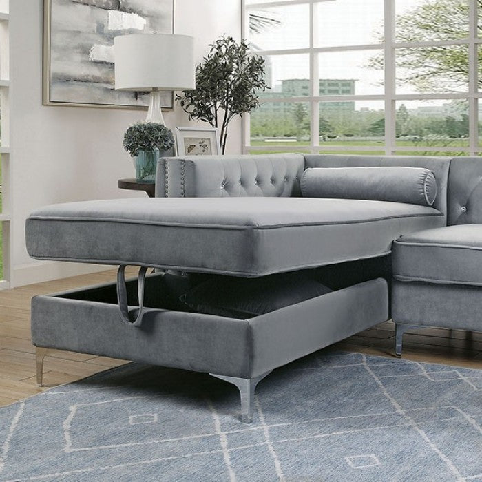 FOA AMIE Glam Gray SOFA CM6652GY-SECT