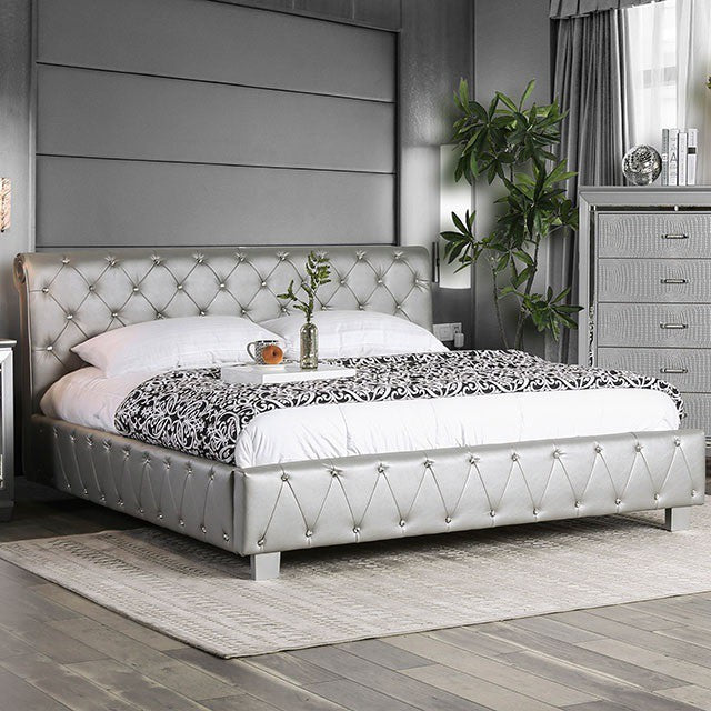 FOA JUILLIARD Contemporary Silver Bed CM7056SV