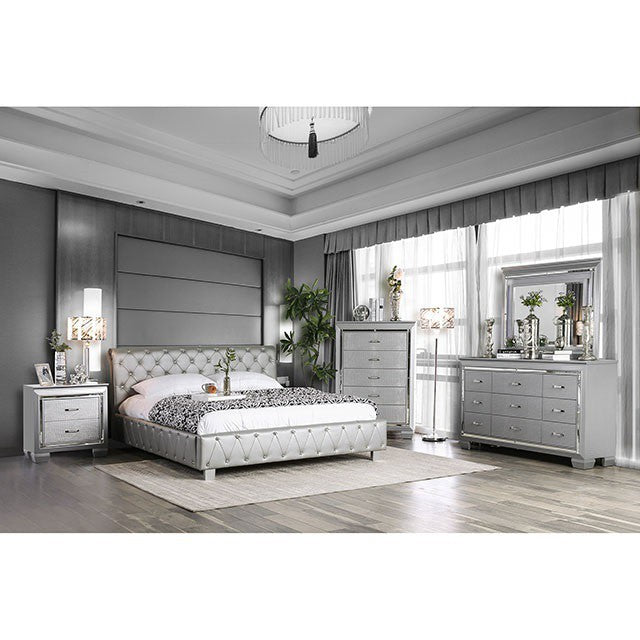 FOA JUILLIARD Contemporary Silver Bed CM7056SV