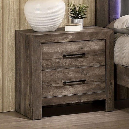 FOA LARISSA Rustic Natural Tone Nightstand CM7149N