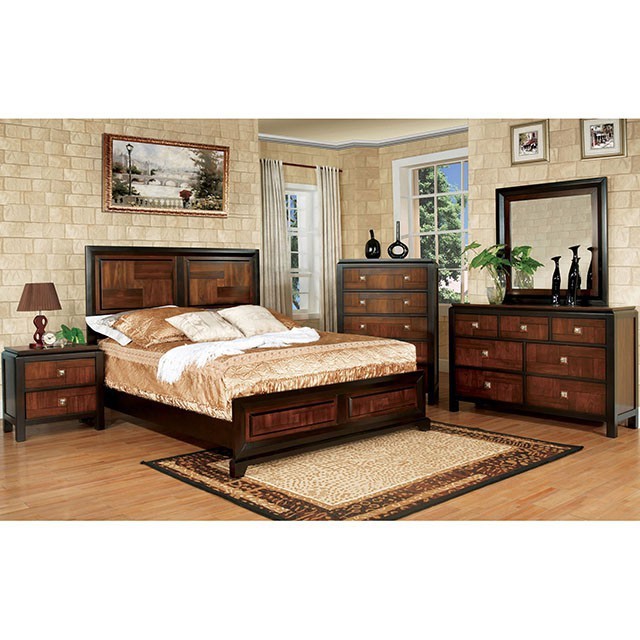 FOA PATRA Transitional Solid Wood Bed CM7152