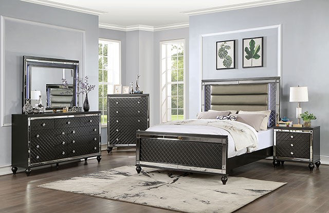 FOA CALANDRIA Contemporary Gray Bed CM7320GY