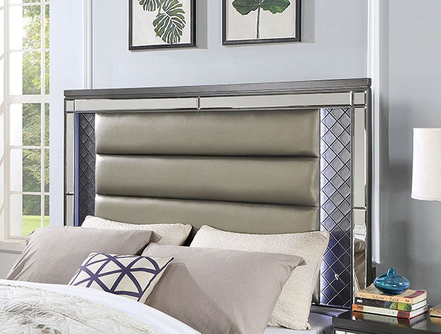 FOA CALANDRIA Contemporary Gray Bed CM7320GY