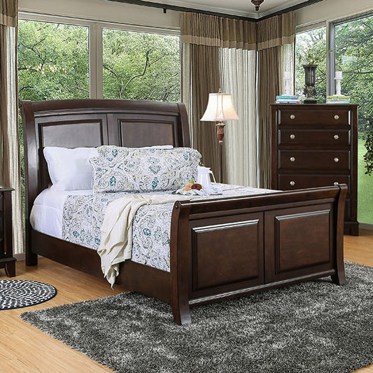 FOA LITCHVILLE Transitional Brown Cherry Bed CM7383