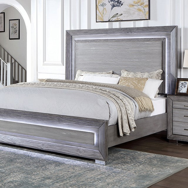 RAIDEN Transitional Gray Bed CM7468GY