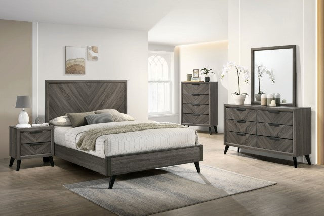 VAGAN Contemporary Gray Bed CM7472GY