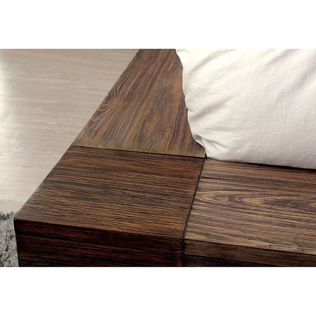 FOA JANEIRO Rustic Natural Tone Solid Wood Bed CM7629