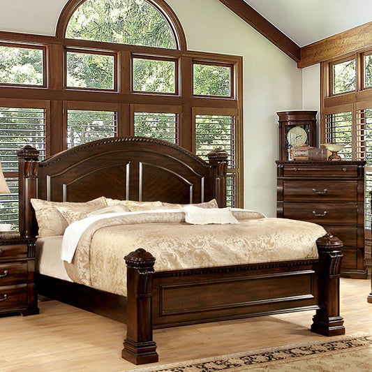 FOA BURLEIGH Solid Wood Cherry Bed