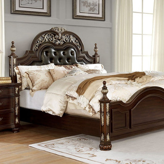 FOA THEODOR Traditional Brown Cherry Bed CM7926