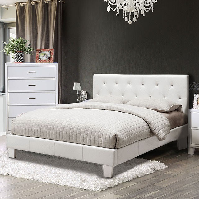 FOA VELEN Contemporary White Bed CM7949WH