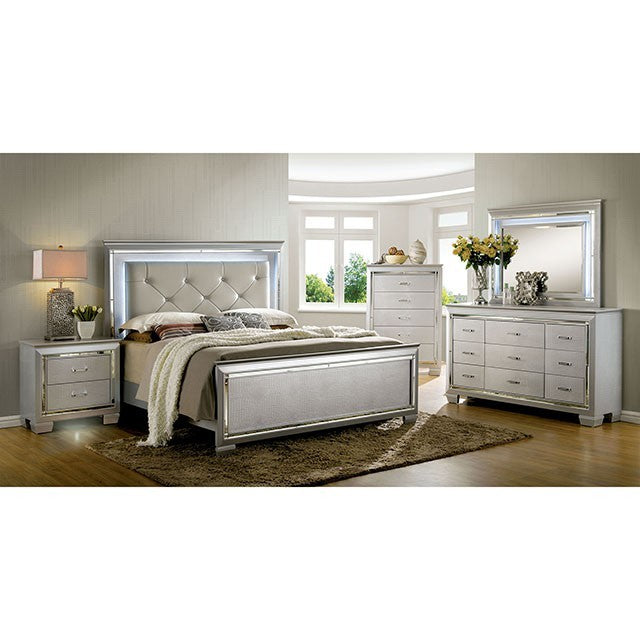 FOA BELLANOVA Contemporary Silver Bed CM7979SV