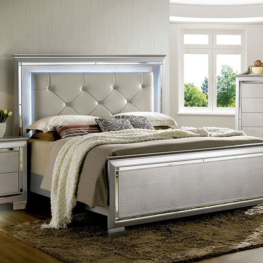 FOA BELLANOVA Contemporary Silver Bed CM7979SV