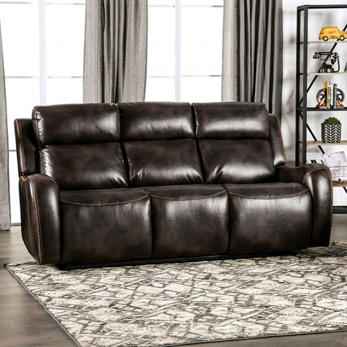 FOA BARCLAY Transitional Dark Brown Leatherette Solid Wood CM9906-SF