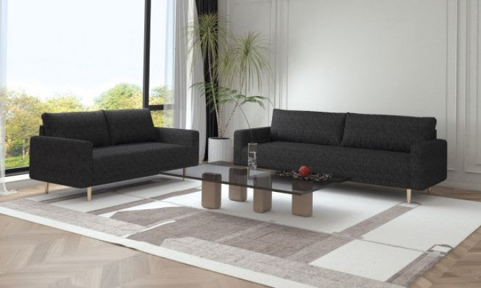 FOA ELVERUM Contemporary Black Sofa FM61000BK-SF