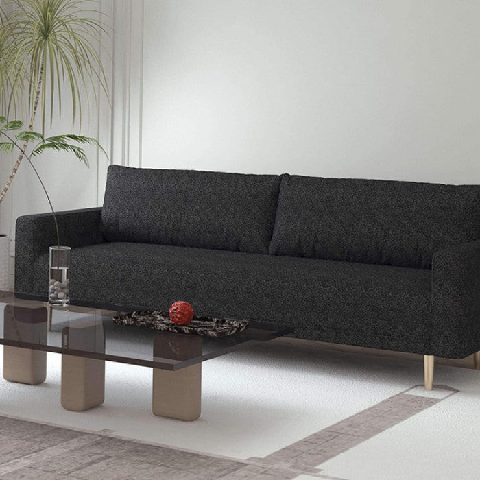 FOA ELVERUM Contemporary Black Sofa FM61000BK-SF