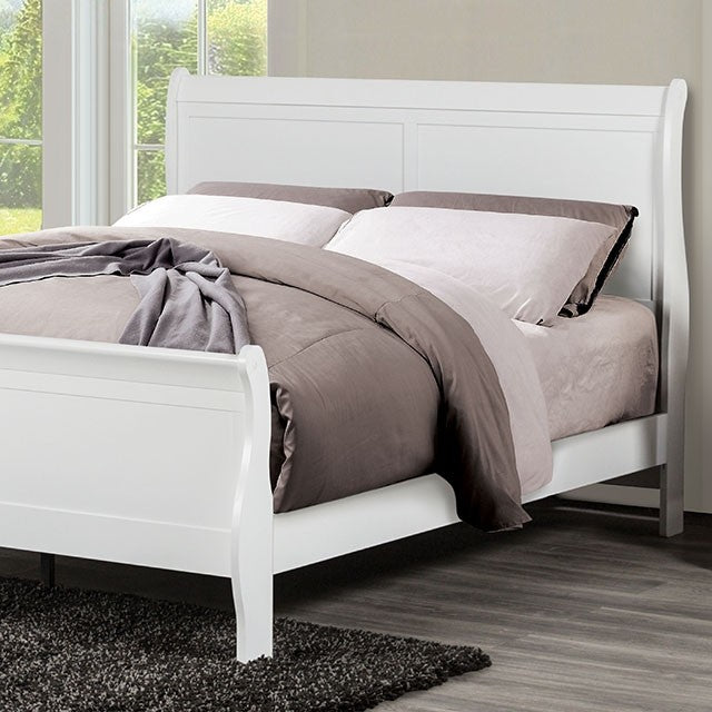 LOUIS PHILIPPE Transitional White Bed FM7866WH