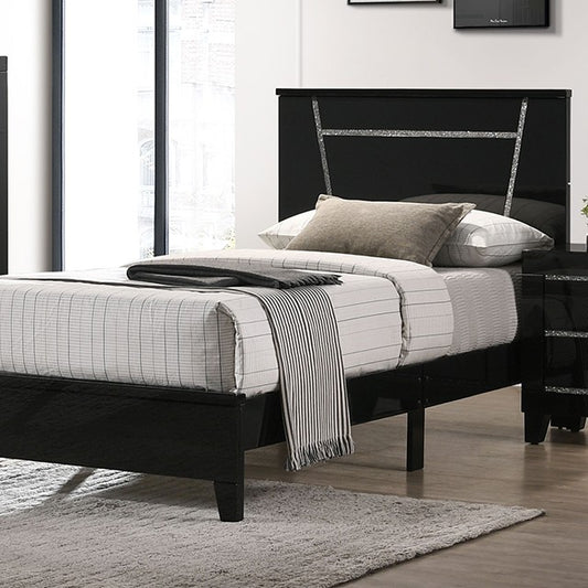 FOA MAGDEBURG Contemporary Black Bed FOA7038BK/WH