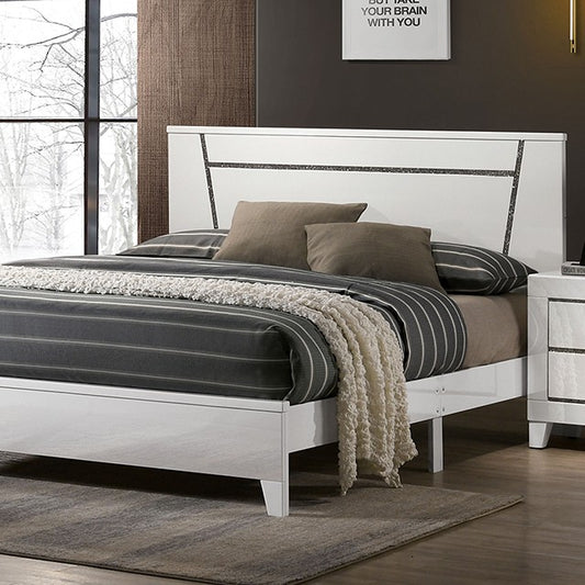 FOA MAGDEBURG Contemporary White Bed FOA 7038WH