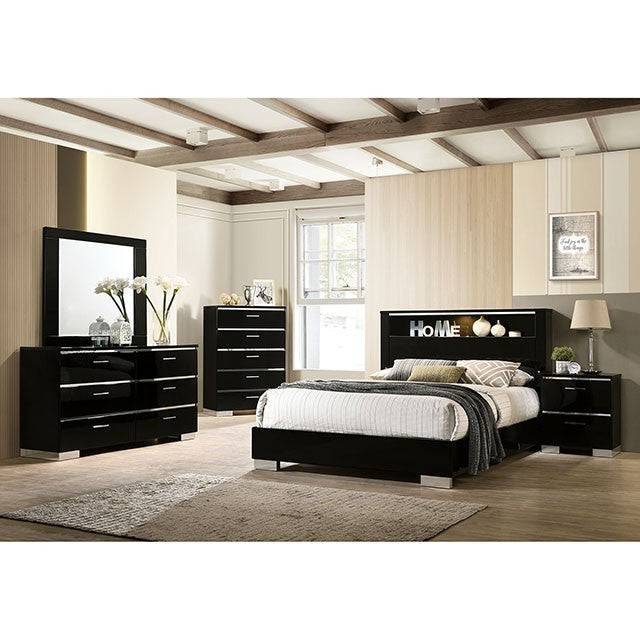 FOA CARLIE Contemporary Black Bed FOA7039