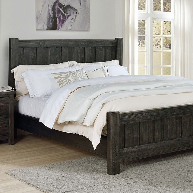 FOA REGENSBURG Rustic Dark Gray Bed FOA7169