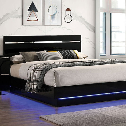 FOA ERLACH Contemporary Black Bed FOA7189